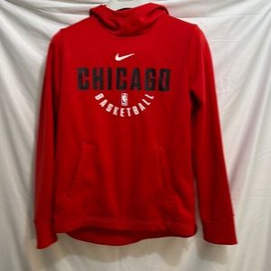 Chicago Bulls Hoodie Sweatshirt Nike Dri-Fit‎ Youth XL Red NBA Basketball